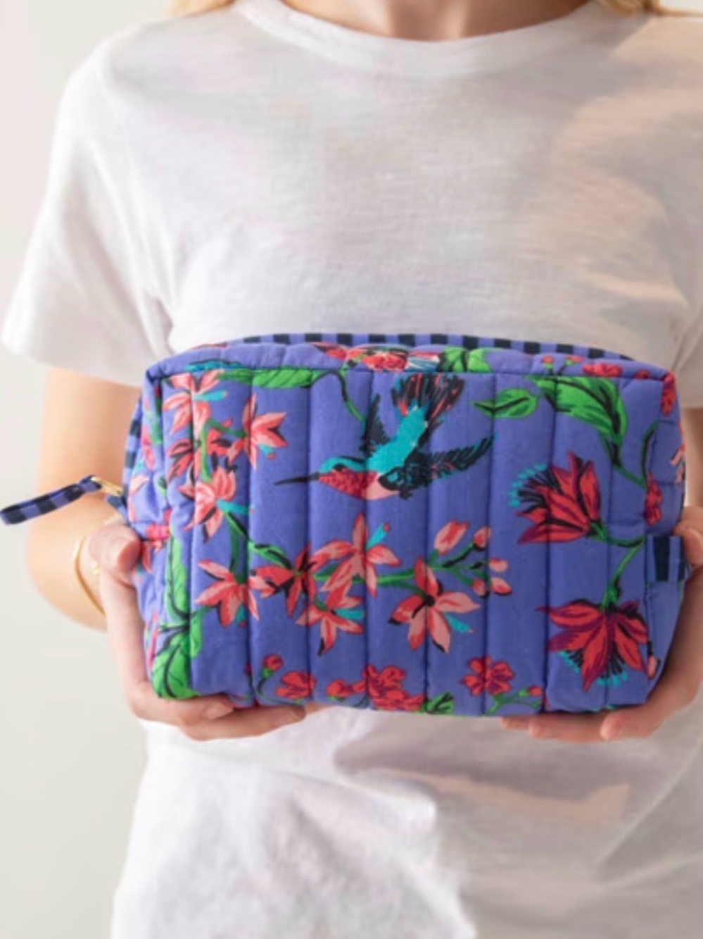 Printfresh Hummingbird Haven Makeup Pouch-Crocus
